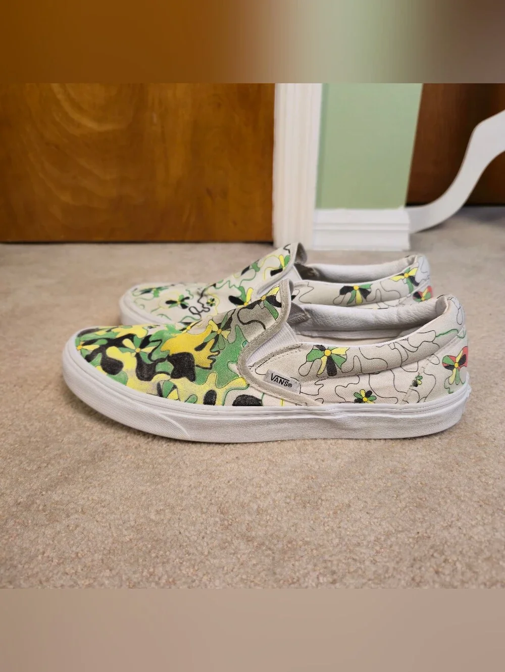 VANS Classic Floral Doodle Men's Size 10 Slip-On